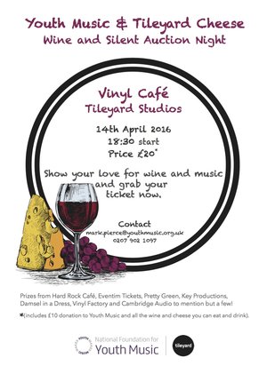 Youth Music & Tileyard Cheese, Wine and Silent Auction Night
